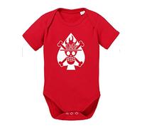One Piece Ace Crâne de feu de crâne Pirate d'or Roger Body de bébé Body Star, Größe2:62;Baby:Rot