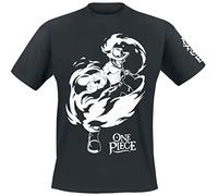 One Piece Ace Homme T-Shirt Manches Courtes Noir M 100% Coton Regular/Coupe Standard