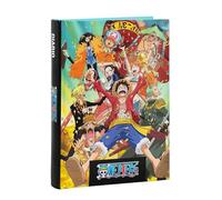 One PIECE Agenda scolaire 2024-2025 officiel One Piece, Agenda 12 mois, idéal pour l'école primaire ou média, couverture rembourrée et 320 pages intérieures imprimées en couleur, 13 x 17,8 cm, bleu