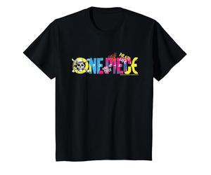 One Piece Anime Pirate Life Chapeau de Paille avec Logo Pirates pour Enfants T-Shirt, Enfant, Noir, 2 Ans