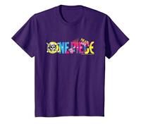 One Piece Anime Pirate Life Chapeau de Paille avec Logo Pirates pour Enfants T-Shirt, Enfant, Violet, 12 Ans