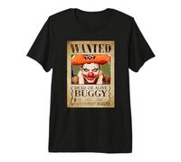 One Piece Buggy The Clown Pirate Wanted Poster T-Shirt Haut de Gamme