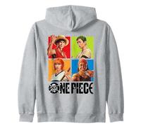 One Piece Character Squares Map Sweat à Capuche