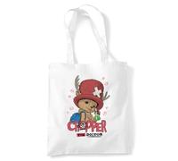 One Piece Chopper The Doctor Sac Cabas Réutilisable pour Courses et Voyage, Blanc