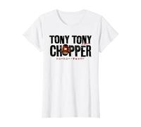 One Piece Chopper Wordmark T-Shirt, Femme, Blanc, XS