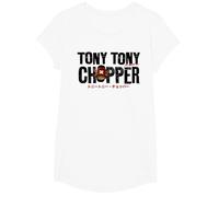 One Piece Chopper Wordmark T-Shirt, Fille, Blanc, M