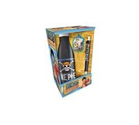 One Piece - Coffret cadeau Bouteille d'eau en métal + Aimant + Stylo "Emblème Drapeau"