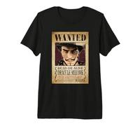 One Piece Dracule Mihawk Pirate Wanted Poster T-Shirt Haut de Gamme