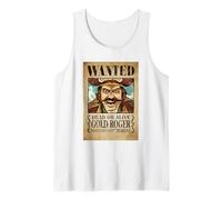 One Piece Gold Roger Pirate Wanted Poster Débardeur