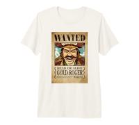 One Piece Gold Roger Pirate Wanted Poster T-Shirt Haut de Gamme