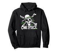 One Piece Green Doodle Jolly Roger Logo Sweat à Capuche