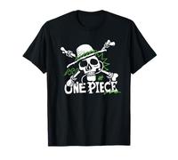 One Piece Green Doodle Jolly Roger Logo T-Shirt