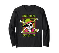 One Piece Jolly Roger Colourful Logo Manche Longue