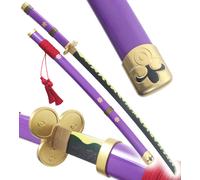 One Piece Katana en Bois Lame en Bois Sabre Enma Katan Zoro Epee Meito Violet Décoration