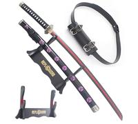 One Piece Katana Lame en Bois Épée Zoro Shusui Décoration avec Presentoir Bois Inclus/Replik