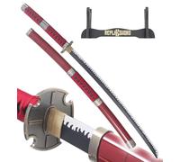One Piece Katana Zoro Sabre Lame en Bois Epee Kitetsu Sandai + Presentoir en Bois Inclus