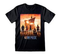 One Piece Key Art T-Shirt Noir L 100% Coton Anime, Fan Merch, Film, Séries TV