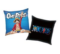 One Piece Luffy Coussin unisexe 100 % polyester Multicolore 40 x 40 cm Anime Fan-Merch Série TV