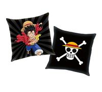 One Piece Luffy Coussin unisexe 100 % polyester Multicolore 40 x 40 cm Anime Fan-Merch Série TV