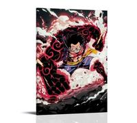 One Piece Luffy Gear 4's Fierce Impact Papier peint contemporain - Poster décoratif à suspendre 30 x 45 cm