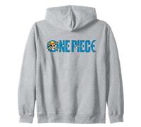 One Piece Luffy Jolly Roger Blue Logo Sweat à Capuche