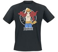 One Piece Luffy New World T-Shirt Pour Homme Noir Xxl 100% Coton Régulier