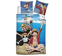 One Piece Luffy Thousand Sunny Housse de Couette 140x200 + Taie