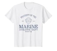 One Piece Marine Athletic Dept T-Shirt, Enfant, Blanc, 10 Ans