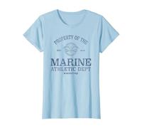 One Piece Marine Athletic Dept T-Shirt, Femme, Bleu Céleste, XS