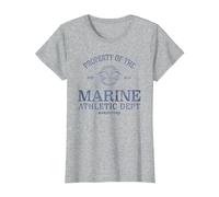 One Piece Marine Athletic Dept T-Shirt, Femme, Gris Chiné, XS