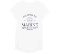 One Piece Marine Athletic Dept T-Shirt, Fille, Blanc, S