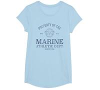 One Piece Marine Athletic Dept T-Shirt, Fille, Bleu Céleste, M