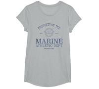One Piece Marine Athletic Dept T-Shirt, Fille, Gris Chiné, XS