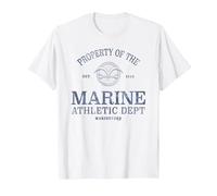 One Piece Marine Athletic Dept T-Shirt, Homme, Blanc, S
