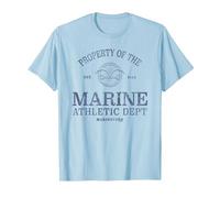 One Piece Marine Athletic Dept T-Shirt, Homme, Bleu Céleste, M