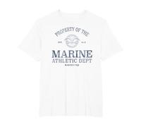 One Piece Marine Athletic Dept T-Shirt, Homme Grandes Tailles, Blanc, 6X Tall