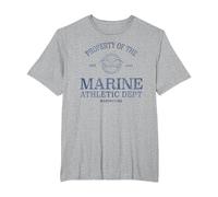 One Piece Marine Athletic Dept T-Shirt, Homme Grandes Tailles, Gris Chiné, 5X Tall