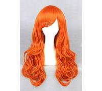 One Piece Nami 2 ans plus tard perruque 65cm longue vague perruque bouclée cheveux Cosplay Costumes fête de cheveux synthétiques + casquette de perruque gratuite