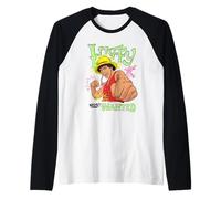 One Piece Neon Luffy Most Wanted Manche Raglan