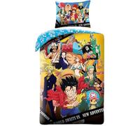 One Piece OP-2604BL Parure de lit 100 % coton 140 x 200 cm + 70 x 90 cm