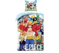 One Piece - Parure de Lit Enfant, Housse de couette 140x200 cm, une Taie d’oreiller 63x63 cm