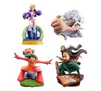 One Piece Petitrama Pvc Mini Statue Logbox Roi Naissance Egghead Set 9 Cm Megaho
