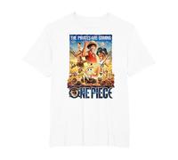 One Piece Pirates are Coming Poster T-Shirt, Homme Grandes Tailles, Blanc, 4X Tall
