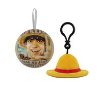 One Piece Porte-clés en Peluche Monkey D Luffy Décoration de Noël Sapin de Noël Décoration à Suspendre Charms de Sac Pendentif Chapeau Cosplay Anime Cadeau pour Fête des Fêtes