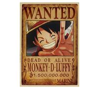 One Piece Poster - Wanted Luffy - 51 x 36 cm