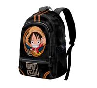 One Piece Luffy Black Fight Sac à dos scolaire à double compartiment 31x44x18cm