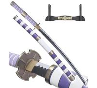 One Piece Sabre Luffy Katana en Bois - Lame Nidai Kitetsu Replique + Presentoir