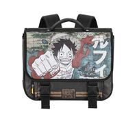 One Piece Sac à dos 'Map-Cartable 2.0' mastic / bleu fumé / marron chiné / noir, Taille One Size