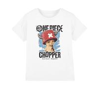 One Piece Season Two Chopper Portrait (Front Print) Boys T Shirt, Blanc, 7-8 A