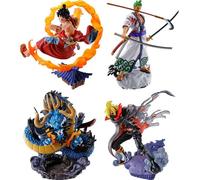 Set de 4 figurines en PVC Megahouse One Piece Petitrama Logbox Re Birth Wano Kuni Vol.1 9 cm Multicolore E